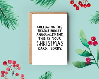 Budget Christmas - Christmas Card - Xmas Card - Festive - Political - Government Budget - Funny Card - Humour