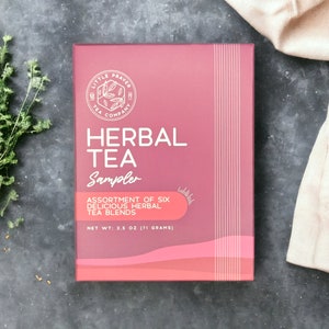 Herbal Tea Sampler Gift Box | Relaxing Tea Set | Caffeine Free Tea | Tea Lover Gift | Wellness Tea | Organic Tea | Assorted Tea