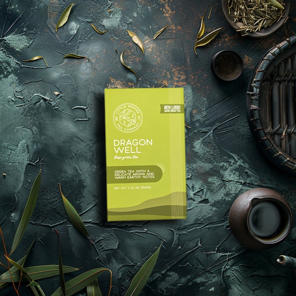 Dragonwell Green Tea | Chinese Green Tea | Premium Green Tea | Loose Leaf Tea | Historic Tea | Tea Lover Gift | Medium Caffeine Tea