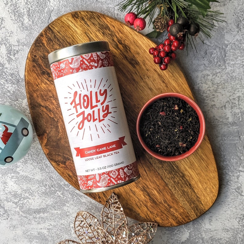 Candy Cane Lane Tea // Candy Cane Black Tea // Candy Cane // Etsy