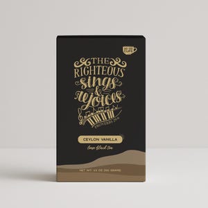 Ceylon Vanilla Black Tea | High Caffeine | Creamy & Relaxing | Bible Verse Tea (Prov. 29:6) | Perfect Hot or Iced