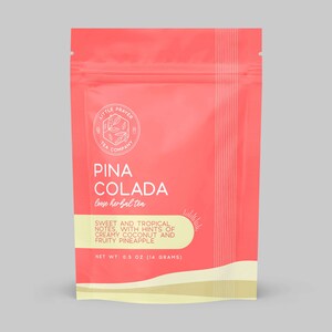 Pina Colada Tea | Tropical Tea | Fruit Tea | Herbal Tea | Iced Tea | Vacation Tea | Caffeine Free Tea | Tea Lover Gift Sample