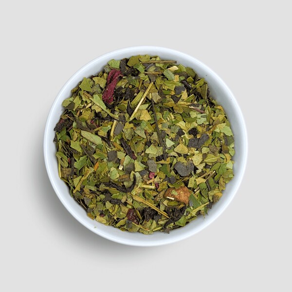 Joy Guayusa Tea: Energizing Morning Blend, Natural Caffeine, Raspberries, Jasmine, Hibiscus, Unique Flavor, Coffee Alternative