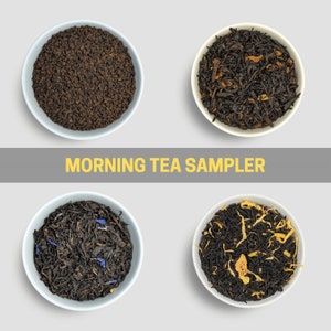 Morning Tea Sampler Black Tea Sampler High Caffeine Tea Breakfast Tea Tea Lover Gift Tea Gift Set image 1