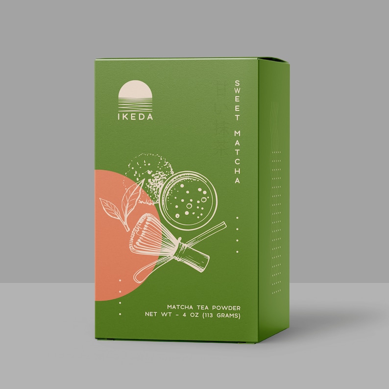 Sweet Matcha Green Tea | Authentic Japanese Matcha with Cane Sugar | Perfect for Lattes | Creamy & Sweet Flavor 4 oz Box