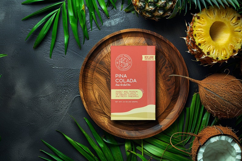Pina Colada Tea | Tropical Tea | Fruit Tea | Herbal Tea | Iced Tea | Vacation Tea | Caffeine Free Tea | Tea Lover Gift 画像 3