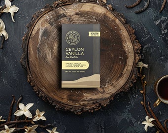 Ceylon Vanilla Black Tea | Creamy Vanilla Tea | Sri Lankan Black Tea | Vanilla Lover Gift | Tea Gift | High Caffeine Tea