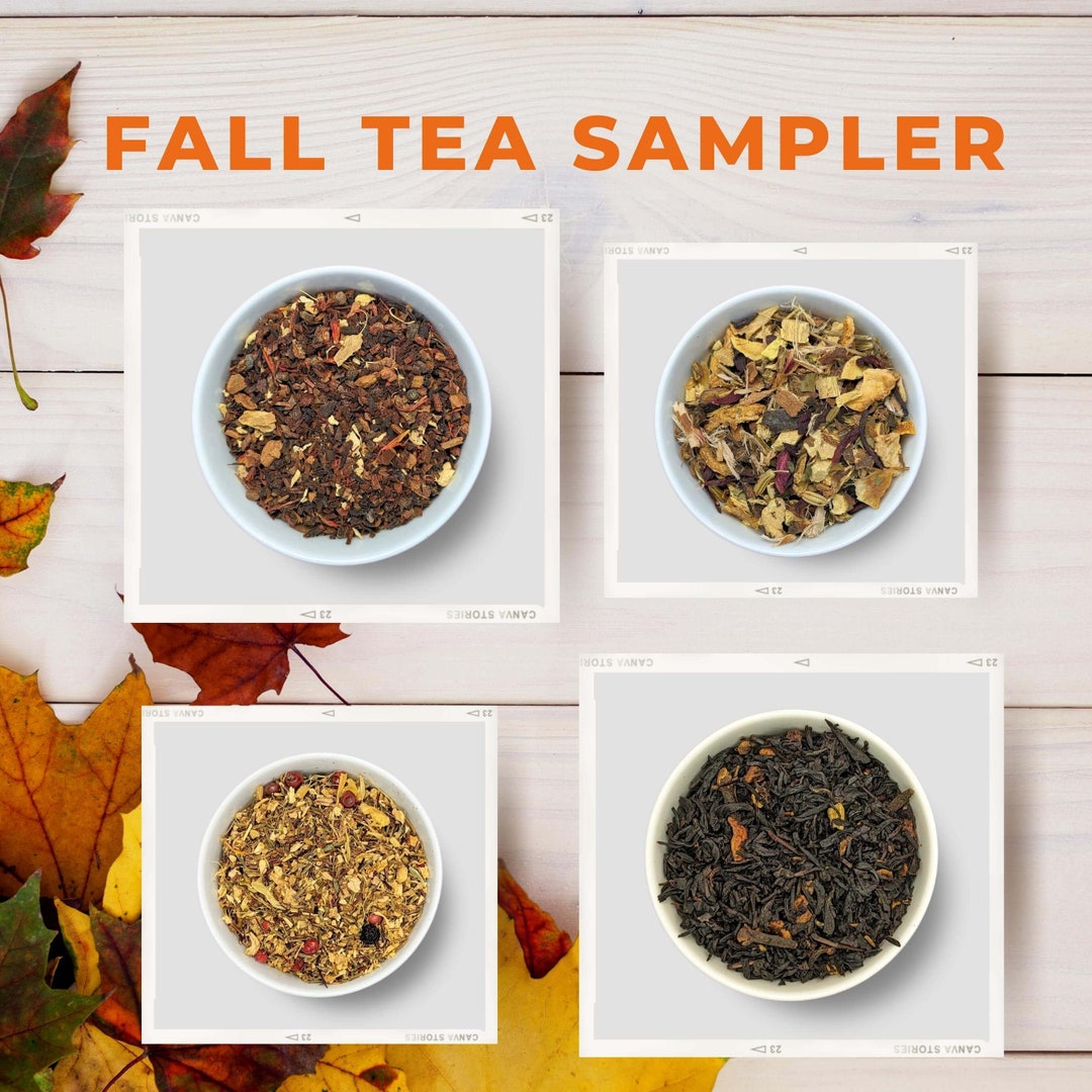 Fall Tea Sampler | 4 Cozy Autumn Blends | Caffeine-free & Black Tea ...