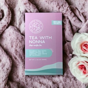 Tea With Nonna – Rooibos Tea Blend – Peaceful Caffeine Free Tea Gift – Dessert Tea with Caramel, Almond & Rose Petals – Cozy Faith Tea image 6