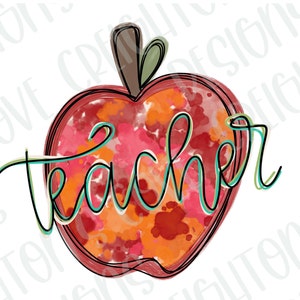 Teacher appreciation PNG, teacher sublimation design, back to school teacher shirt design, digital download, teacher PNG, education designs