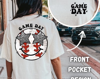 Game Day baseball front and back sublimation design | Baseball PNG | Best Seller | Baseball Game Day | Baseball shirt designs | Preppy PNG