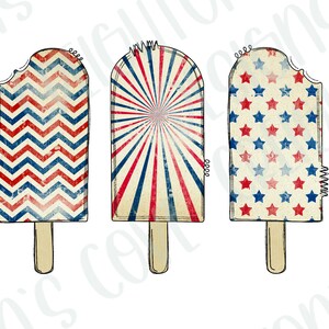 Fourth of July sublimation design-patriotic Popsicles-4th of July sublimation design download, America png -USA PNG-kids 4th of July png