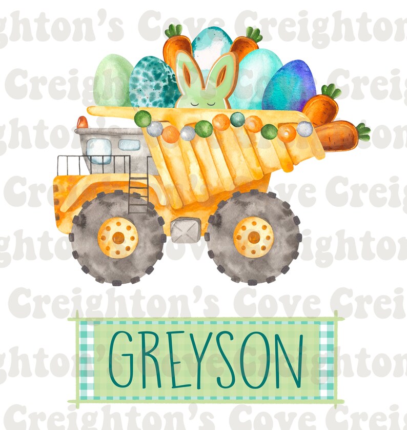 Easter Day Dump Truck Digital Download Kids Easter PNG Boys Etsy