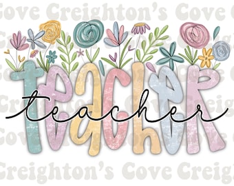 Wildflower teacher appreciation sublimation design | wildflower teacher png | teacher digital design | teacher shirt png | teacher gift png