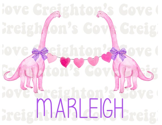 Watercolor pink dinosaur Valentines Day png, girls valentine png shirt design, toddler girls png, dinosaur valentine png, kids valentine png
