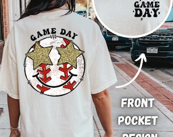 Game Day baseball front and back sublimation design | Baseball PNG | Best Seller | Baseball Game Day | Baseball shirt designs | Preppy PNG