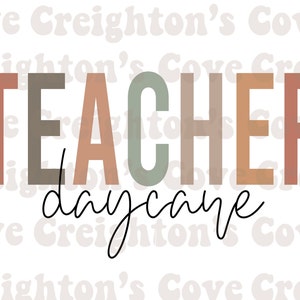 retro daycare teacher sublimation design | retro teacher png | teacher digital design | teacher shirt png | teacher gift png