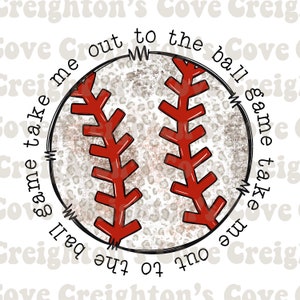 Take Me Out To The Ball Game PNG | Softball Doodle Font | Softball PNG Cut File | Softball Mom | Softball Shirt Design | Softball Game Day