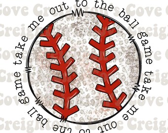 Take Me Out To The Ball Game PNG | Softball Doodle Font | Softball PNG Cut File | Softball Mom | Softball Shirt Design | Softball Game Day