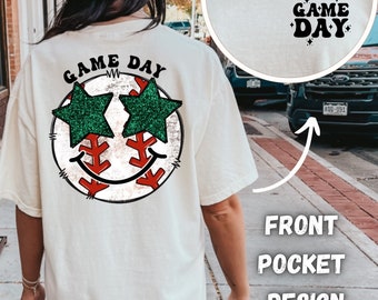 Game Day baseball front and back sublimation design | Baseball PNG | Best Seller | Baseball Game Day | Baseball shirt designs | Preppy PNG