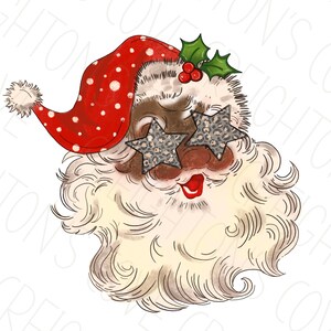 Vintage Black Santa, Christmas digital designs, Retro Christmas sublimation, African American Santa, Christmas sublimation PNG downlaod
