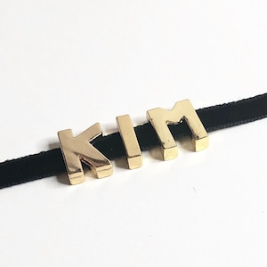 KIM Name Choker Necklace or Personalized Name -  Customizable Choker - Your Name Choker - Velvet Choker, Gold/ Silver Letters Choker