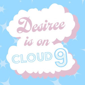 Convite CLOUD 9 Aniversário // Tema Festa de 9 Anos // Convite Digital // Festa de Aniversário Menina