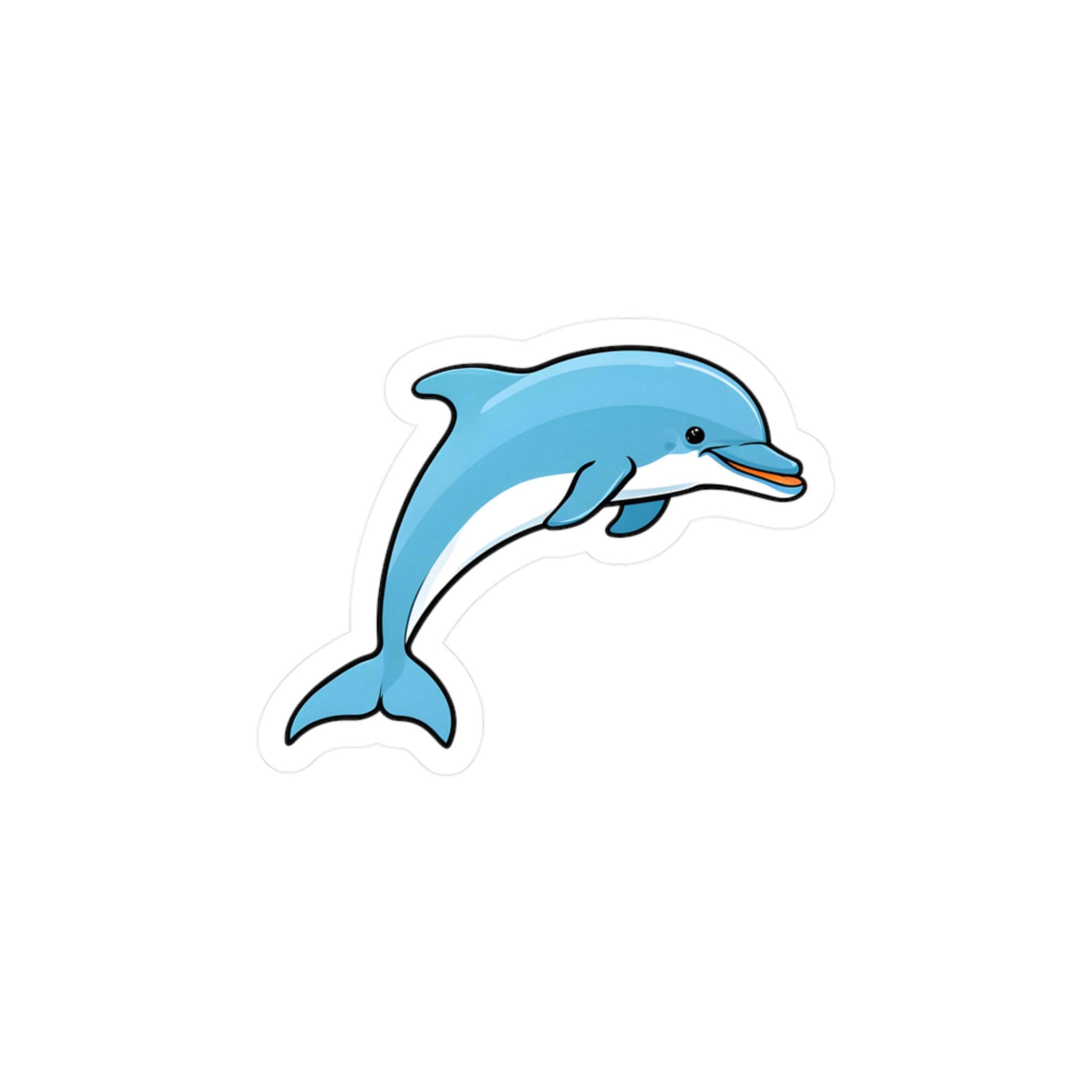 Adorable Dolphin Kiss-Cut Waterproof Vinyl Decal Sticker