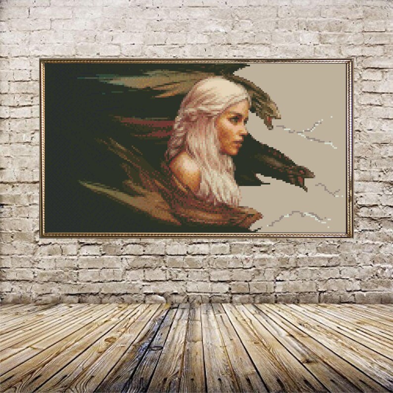 Cross stitch pattern Game of Thrones Daenerys Targaryen Modern Etsy
