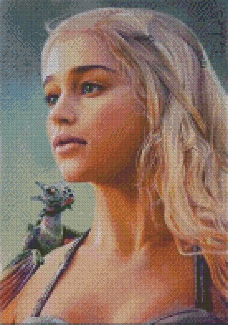 Cross stitch pattern Game of Thrones Daenerys Targaryen Modern Etsy