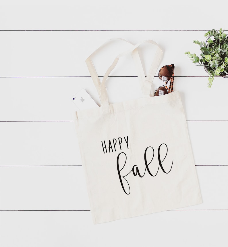 Happy Fall Present Gift Tote Tote Bag Womens Gift Market Bag