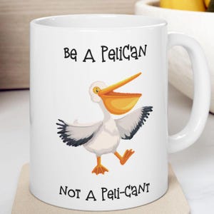 Pelican Mug: Bird Lover Gift, Coastal Home Decor