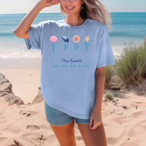 Personalized Seashells Mom T-Shirt: Custom Kids Names Gift
