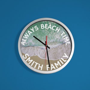 Personalized Wall Clock For Beach Lovers With Name Coastal Homes image 8