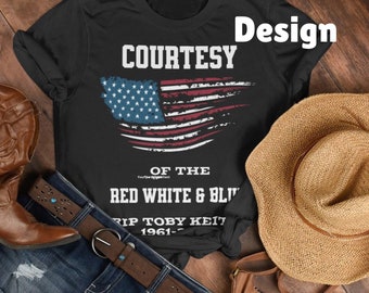 In Memory Of Toby Keith 1961 to 2024 Red White Blue TShirt Limited Unisex 100% Cotton Gift For Country Music Lovers