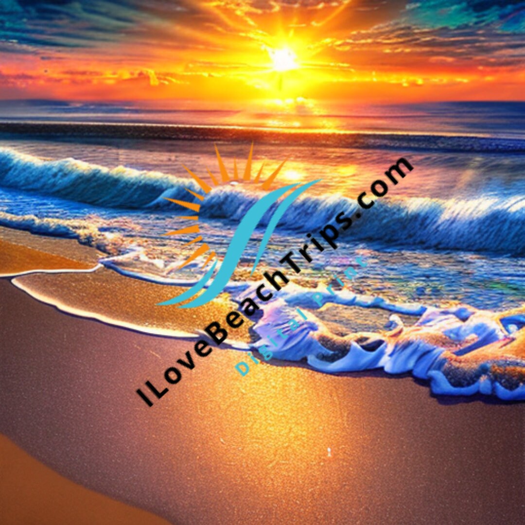 Retro Beach Scenes Wall Art Prints Coastal Prints California Etsy