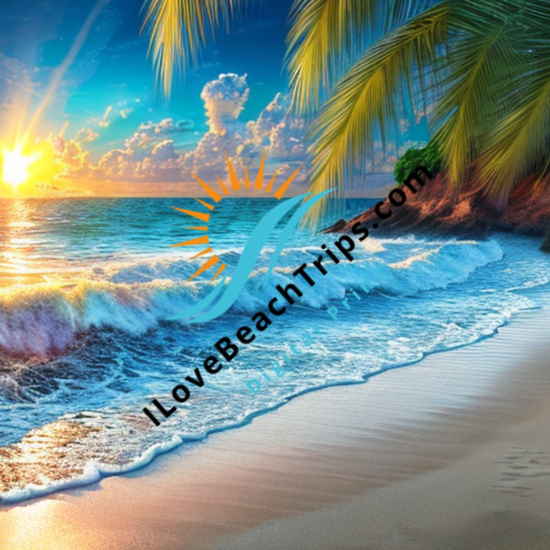 Retro Beach Scenes Wall Art Prints Coastal Prints California Etsy