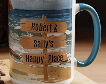 Personalisierte Beach Bum Tasse: Tropische Urlaubskaffeetasse