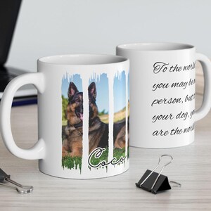 German Shepherd Custom Dog Mama Mug Personalized GSD Dog's Name Coffee Cup, Gift Dog Lovers Pet Owners Gift Dog Mom Mother's Day Gifts Wife