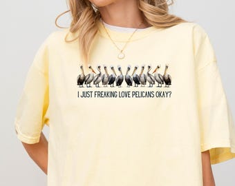 Funny Pelican Tee Pelican Lovers Beach Lover Gift Men Bird Watcher Gift Shirt Bird Lover Gifts Graphic Cute Bird Watching Apparel Nature