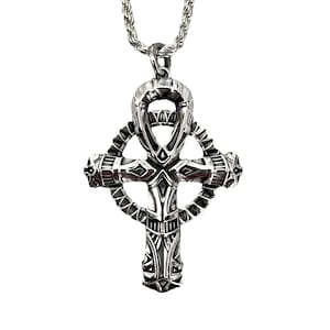 Ankh of Ra: Handcrafted Sterling Silver Ankh Pendant—Ancient Egyptian Cross (Key of Life) with Sterling Silver Chain