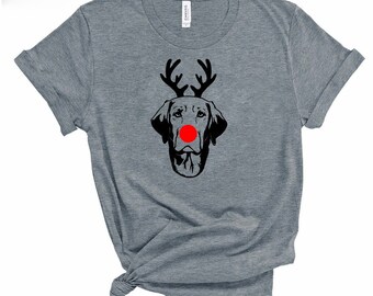 Reindeer Labrador shirt, labrador retriever shirt, Christmas labrador shirt, holiday dog shirt