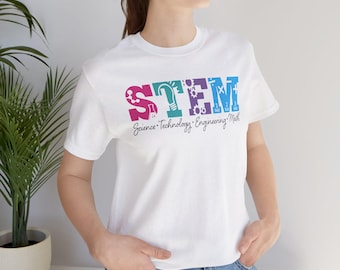Steam Teacher Unisex Tee, Science Math Engineering Shirt, Gift for Educator, Technology T-Shirt, School Teacher Gift, STEM Teacher Tee