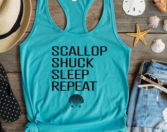 SCALLOPING TANK - Sleep Drink Scallop Repeat - Scalloping Season - Scallops