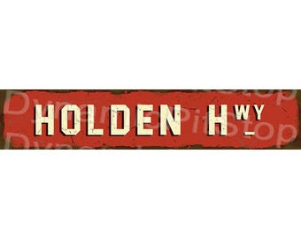 Letrero rústico de hojalata Holden: decoración de taller, hecho en Australia