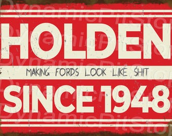 Holden Tin Sign: Australian Made Garage Decor