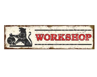 Letrero rústico para puerta de Holden Workshop, hecho en Australia