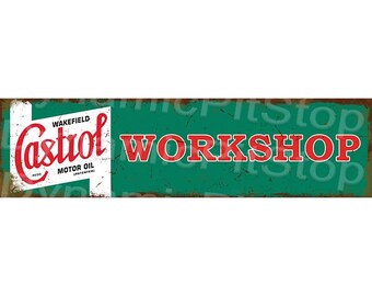 Castrol Workshop Sign-Rustic Door sign-Australian made