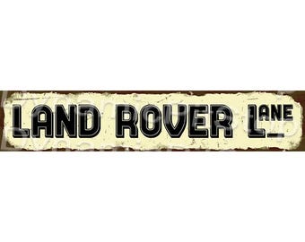 Land Rover Tin Sign: Rustic Street Sign, Australian made