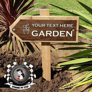 Custom Garden Stake: Hand-made Wooden Personalised Gift, Australian made